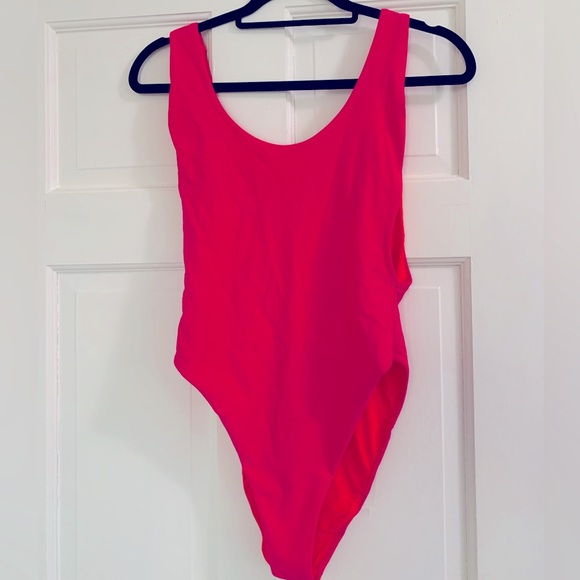 aerie Swim Neon High Waisted One Piece Swimsuit Poshmark